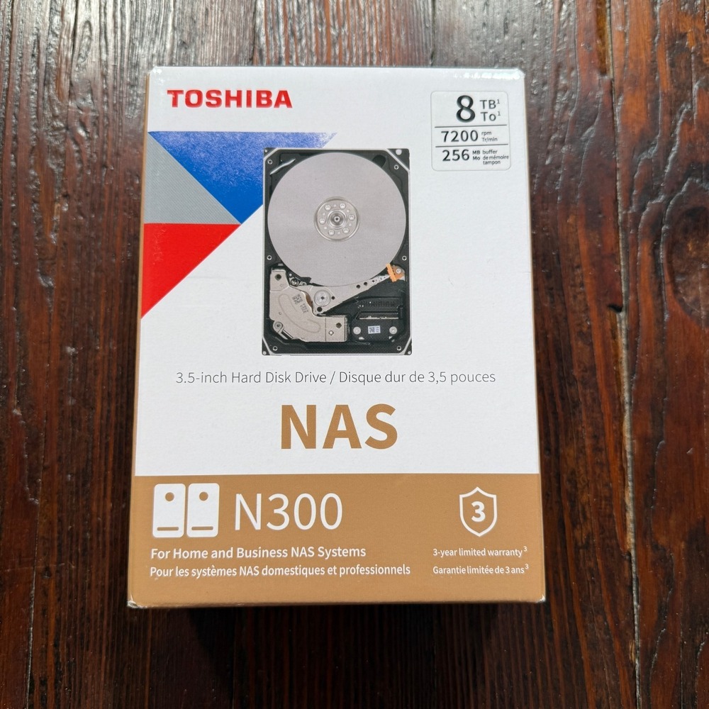 Toshiba HDD Internal Hard Drive NAS N300 3.5" 8TB 7200 rpm